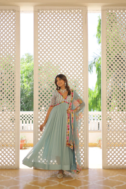 PREMIUM DESIGNER GOWN WITH DUPATTA(WARED344)