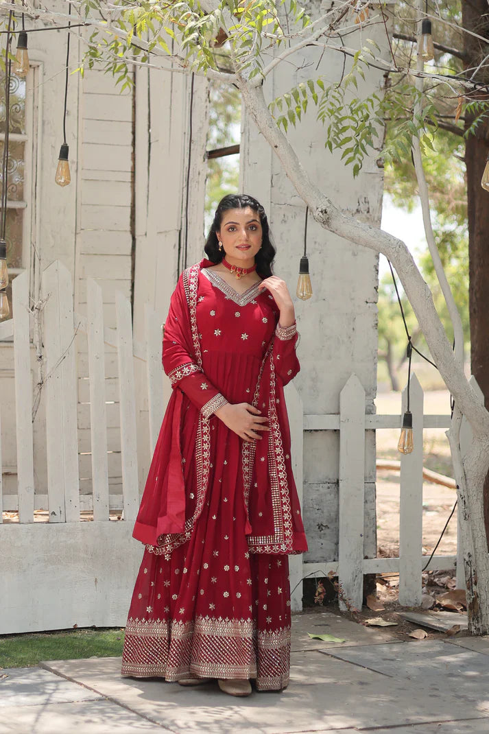 PREMIUM DESIGNER GOWN WITH DUPATTA(WD156)