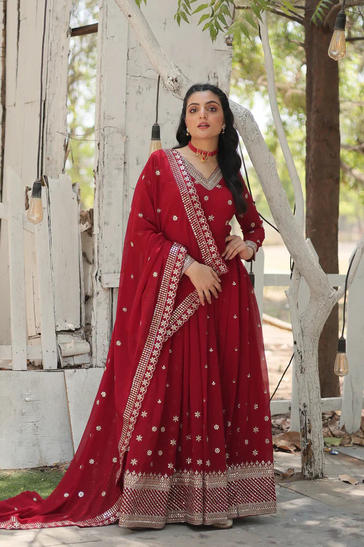 PREMIUM DESIGNER GOWN WITH DUPATTA(WD156)