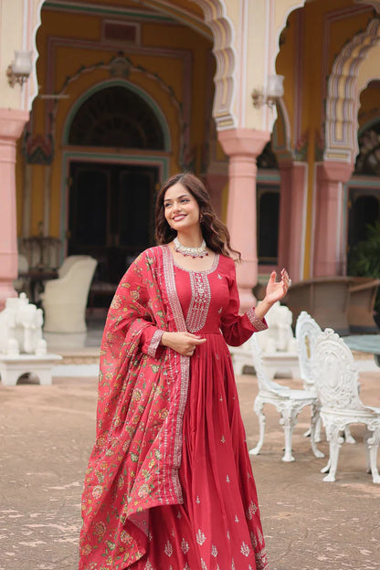 FESTIVAL SPECIAL SEQUINS EMBROIDERES GOWN WITH DUPATTA(WD22) (03)