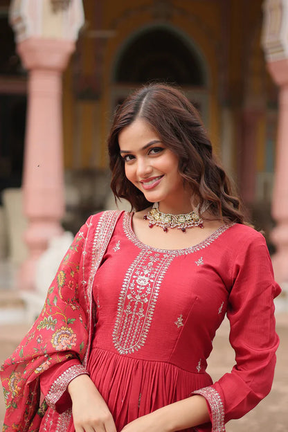 FESTIVAL SPECIAL SEQUINS EMBROIDERES GOWN WITH DUPATTA(WD22) (03)
