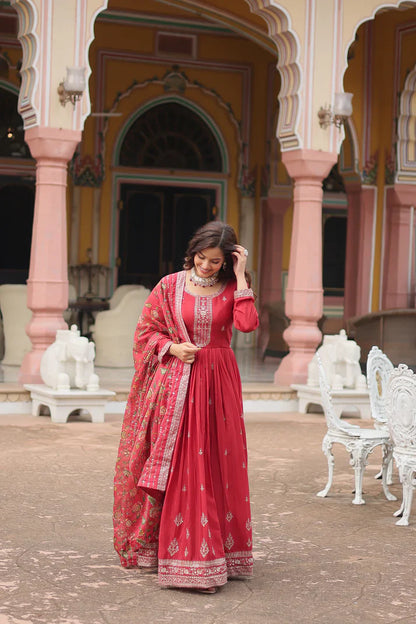 FESTIVAL SPECIAL SEQUINS EMBROIDERES GOWN WITH DUPATTA(WD22) (03)