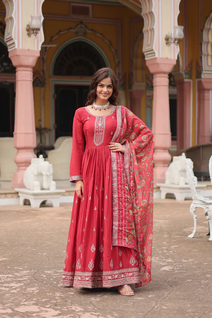 FESTIVAL SPECIAL SEQUINS EMBROIDERES GOWN WITH DUPATTA(WD22) (03)