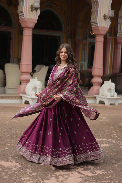 FESTIVAL SPECIAL SEQUINS EMBROIDERES GOWN WITH DUPATTA(WD22) (01)