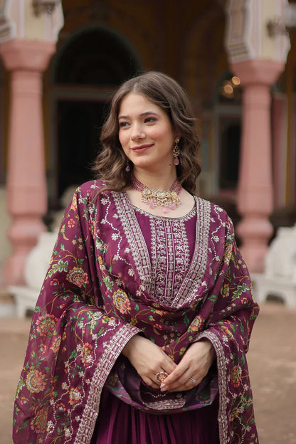 FESTIVAL SPECIAL SEQUINS EMBROIDERES GOWN WITH DUPATTA(WD22) (01)