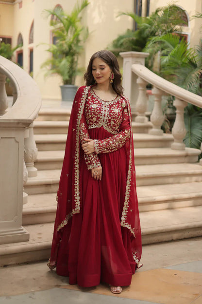 FESTIVAL SPECIAL SEQUINS EMBROIDERES GOWN WITH DUPATTA(WD13)