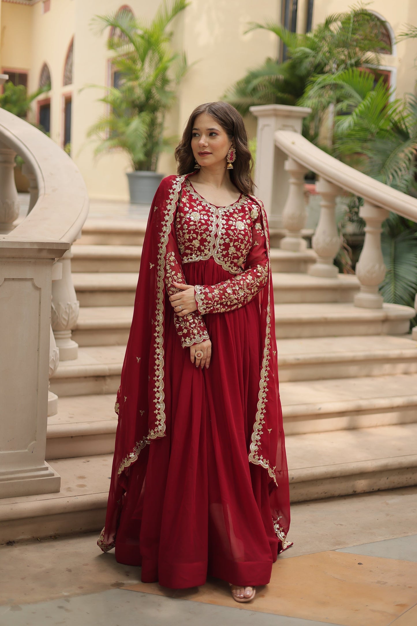 FESTIVAL SPECIAL SEQUINS EMBROIDERES GOWN WITH DUPATTA (WDN07)