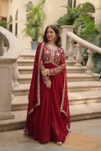 FESTIVAL SPECIAL SEQUINS EMBROIDERES GOWN WITH DUPATTA(WD13)