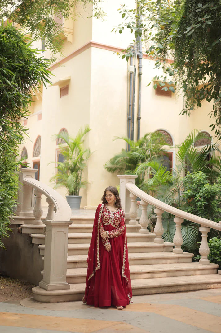 FESTIVAL SPECIAL SEQUINS EMBROIDERES GOWN WITH DUPATTA(WD13)