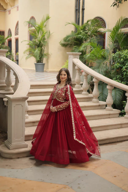 FESTIVAL SPECIAL SEQUINS EMBROIDERES GOWN WITH DUPATTA(WD13)