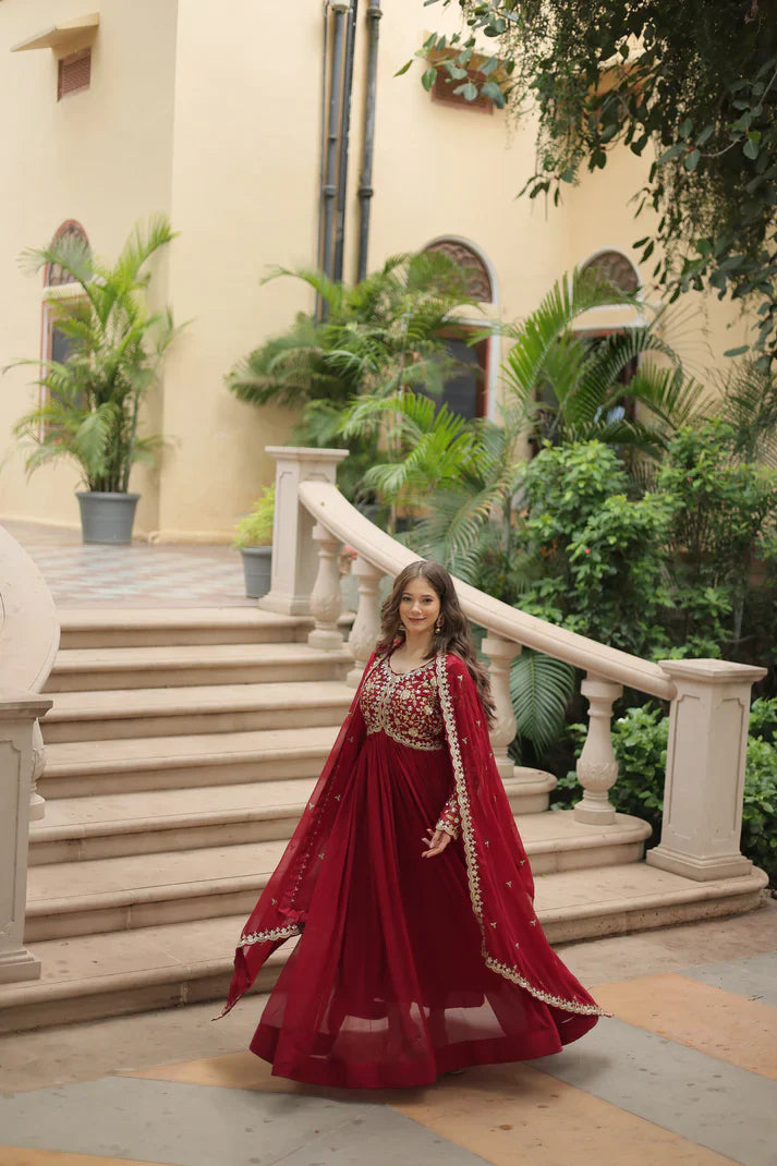 FESTIVAL SPECIAL SEQUINS EMBROIDERES GOWN WITH DUPATTA(WD13)