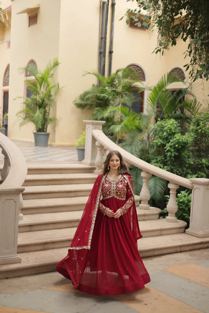 FESTIVAL SPECIAL SEQUINS EMBROIDERES GOWN WITH DUPATTA(WD13)