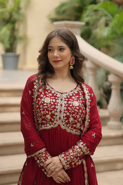 FESTIVAL SPECIAL SEQUINS EMBROIDERES GOWN WITH DUPATTA(WD13)