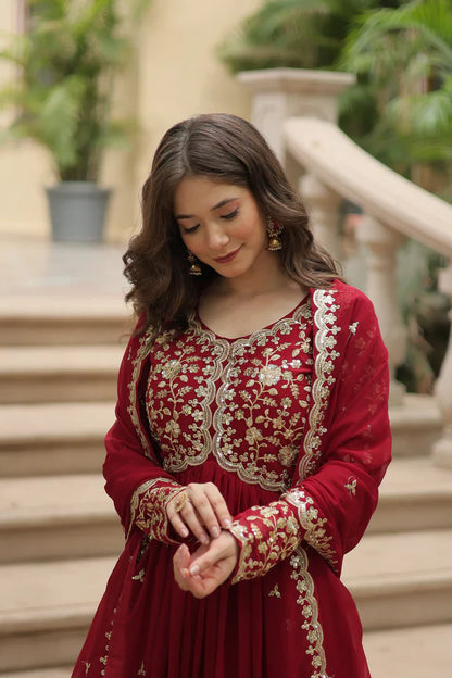 FESTIVAL SPECIAL SEQUINS EMBROIDERES GOWN WITH DUPATTA(WD13)