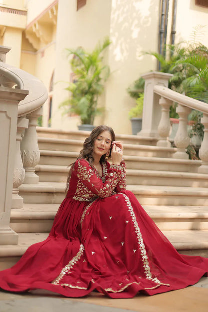 FESTIVAL SPECIAL SEQUINS EMBROIDERES GOWN WITH DUPATTA(WD13)