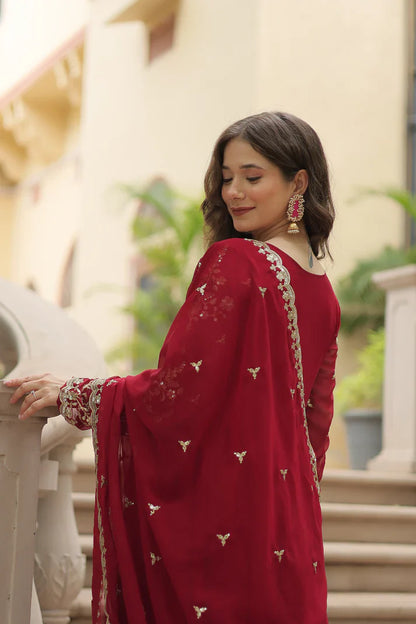 FESTIVAL SPECIAL SEQUINS EMBROIDERES GOWN WITH DUPATTA(WD13)