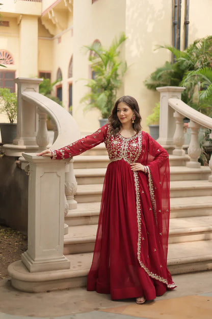 FESTIVAL SPECIAL SEQUINS EMBROIDERES GOWN WITH DUPATTA(WD13)