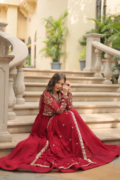 FESTIVAL SPECIAL SEQUINS EMBROIDERES GOWN WITH DUPATTA(WD13)