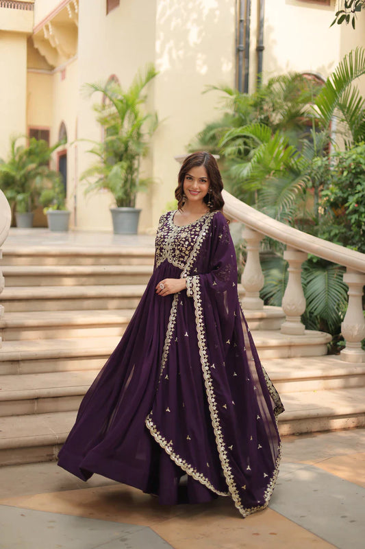 FESTIVAL SPECIAL SEQUINS EMBROIDERES GOWN WITH DUPATTA(WD13) (01)