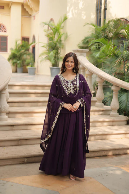 FESTIVAL SPECIAL SEQUINS EMBROIDERES GOWN WITH DUPATTA(WD13) (01)