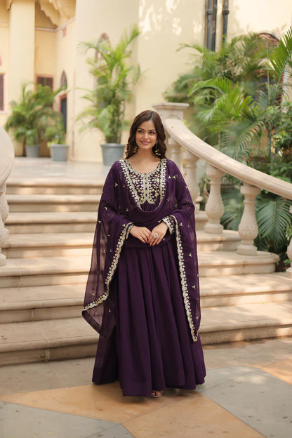 FESTIVAL SPECIAL SEQUINS EMBROIDERES GOWN WITH DUPATTA(WD13) (01)