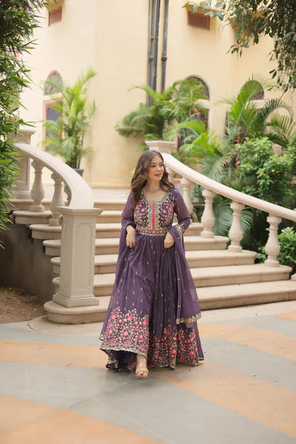 WEDDING SPECIAL FAUX GEORGETTE EMBROIDERED SHARARA WITH DUPATTA(WD126)(02)