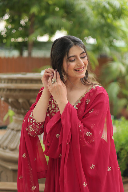 WEDDING SPECIAL SEQUINS EMBROIDERED GOWN WITH DUPATTA (WDN20)