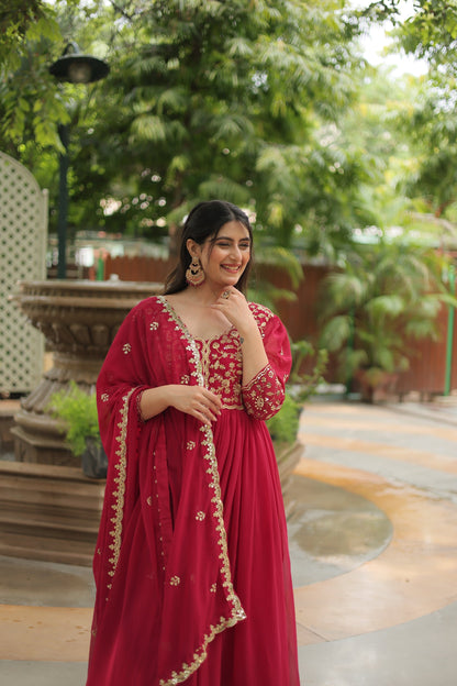 WEDDING SPECIAL SEQUINS EMBROIDERED GOWN WITH DUPATTA (WDN20)