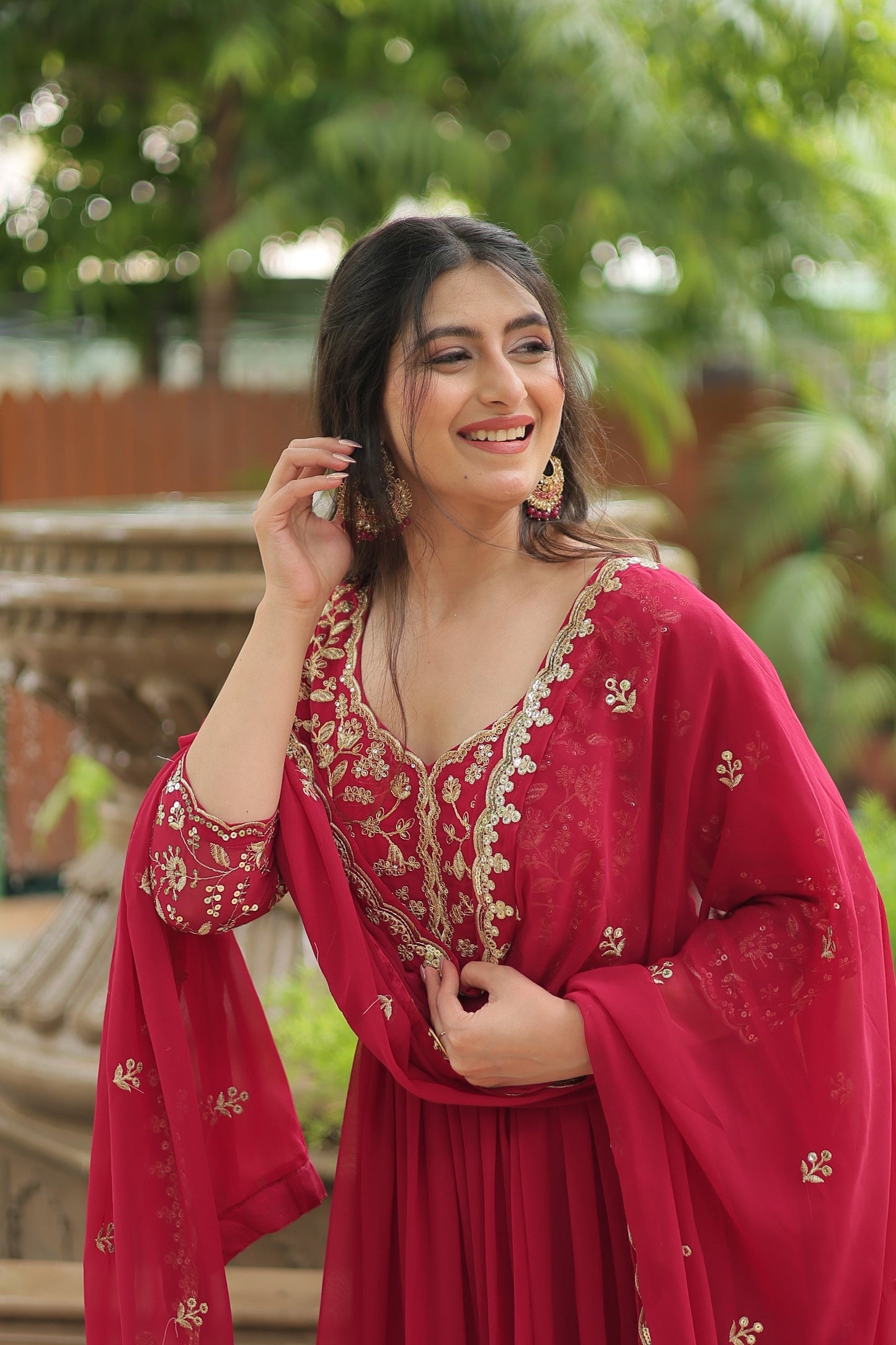 WEDDING SPECIAL SEQUINS EMBROIDERED GOWN WITH DUPATTA (WDN20)