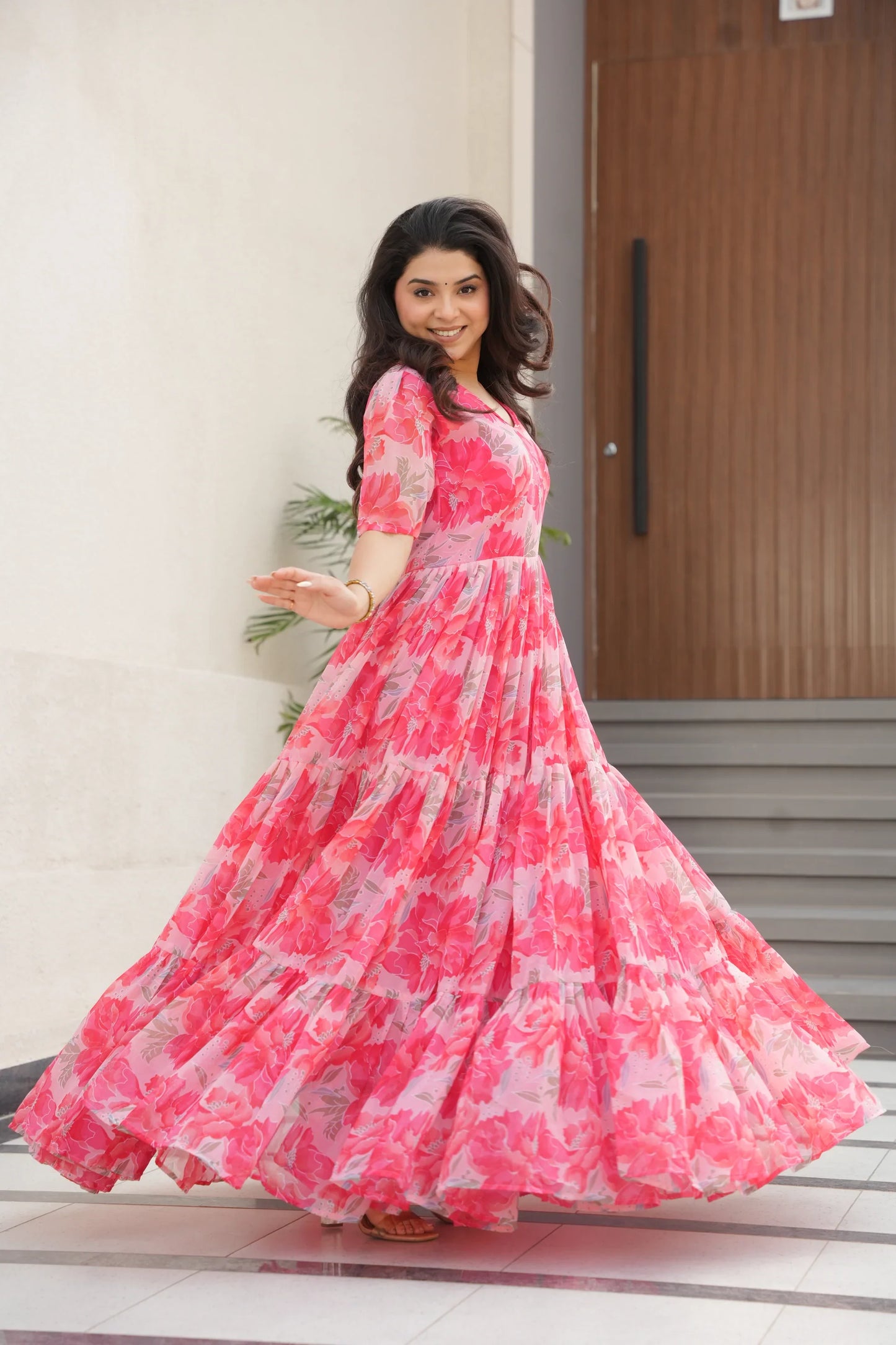 SUMMER SPECIAL GEORGETTE PRINTED GOWN(WD93)