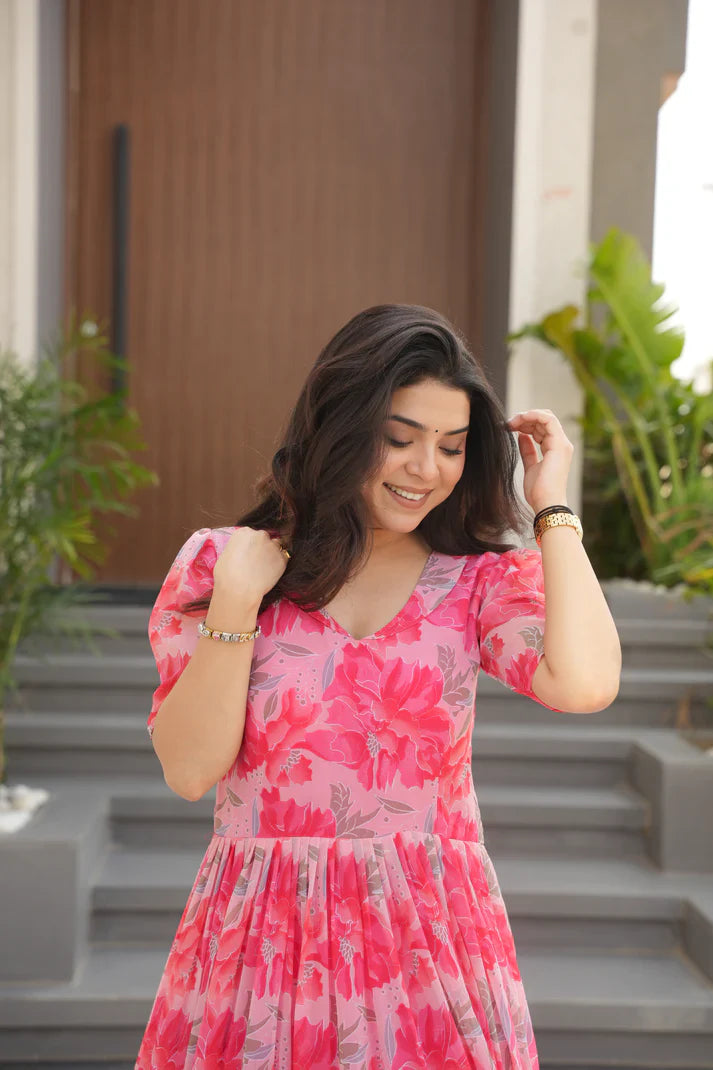 SUMMER SPECIAL GEORGETTE PRINTED GOWN(WD93)