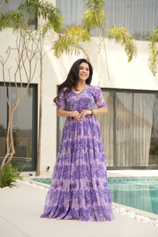 SUMMER SPECIAL GEORGETTE PRINTED GOWN(WD93) (01)