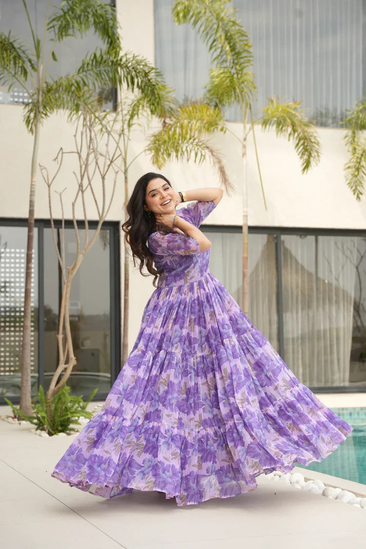 SUMMER SPECIAL GEORGETTE PRINTED GOWN(WD93) (01)