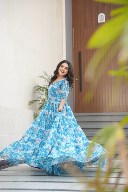 SUMMER SPECIAL GEORGETTE PRINTED GOWN(WD93) (02)