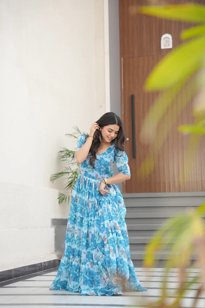 SUMMER SPECIAL GEORGETTE PRINTED GOWN(WD93) (02)