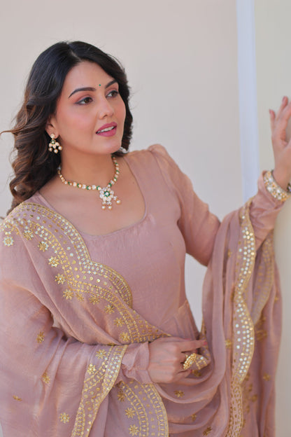 FENDY CHIFFON 12 KALI GOWN WITH EMBROIDERED DUPATTA (WDN45) 01