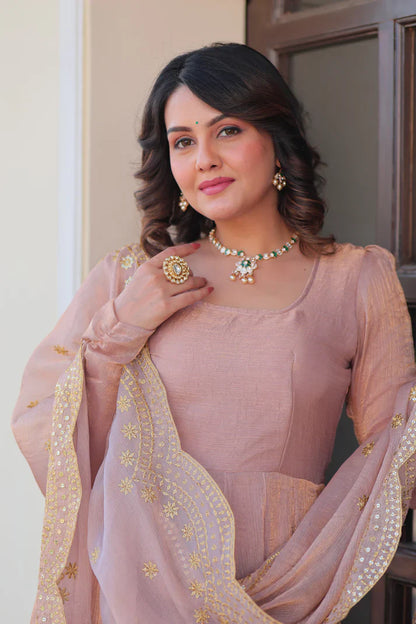 FENDY CHIFFON 12 KALI GOWN WITH EMBROIDERED DUPATTA (WD69) (01)
