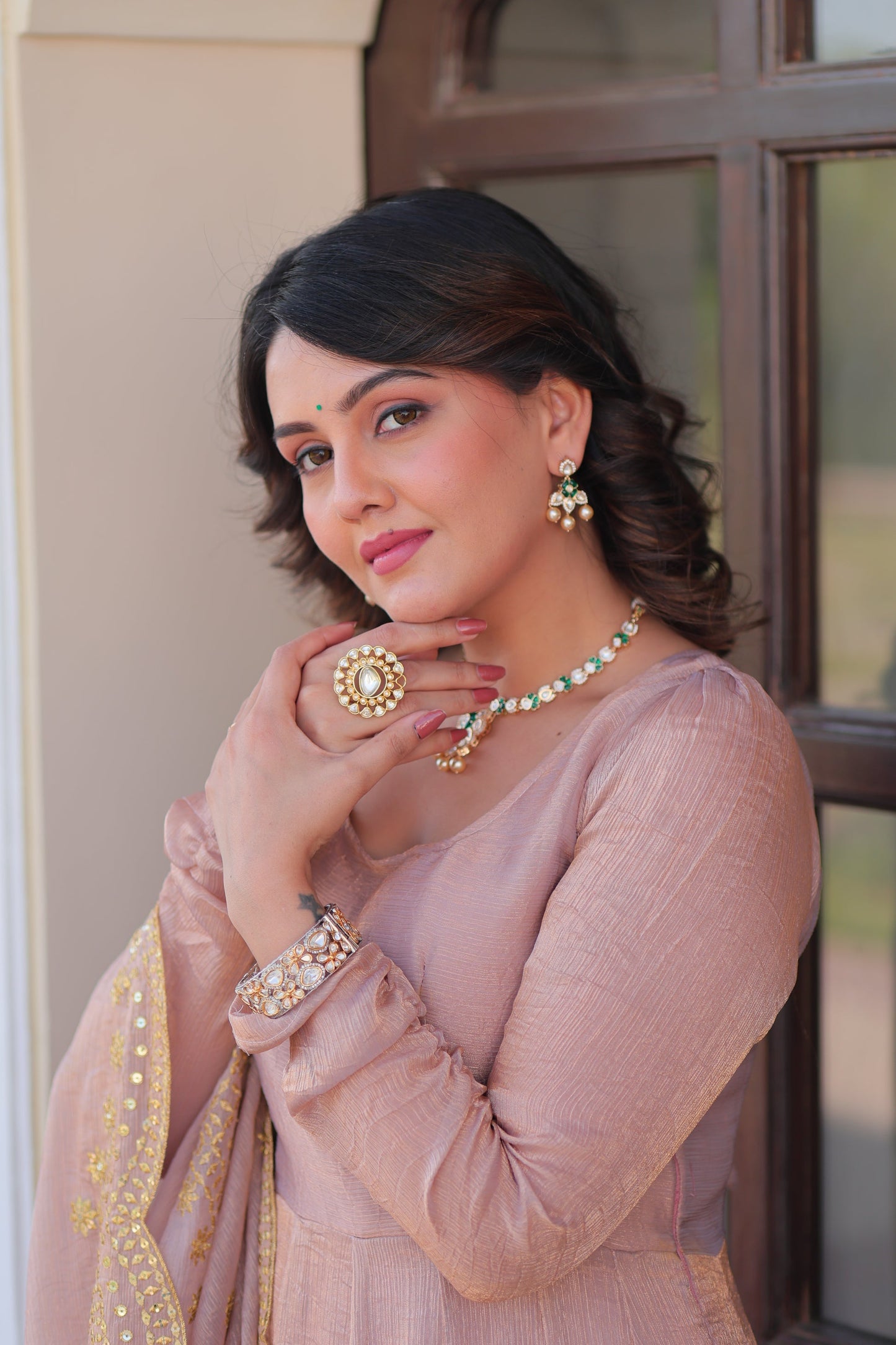 FENDY CHIFFON 12 KALI GOWN WITH EMBROIDERED DUPATTA (WDN45) 01