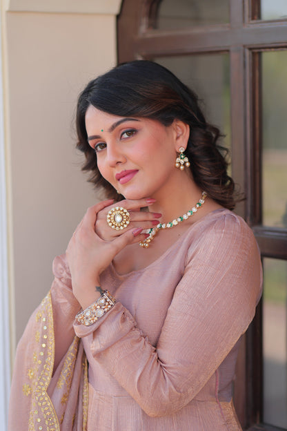 FENDY CHIFFON 12 KALI GOWN WITH EMBROIDERED DUPATTA (WDN45) 01