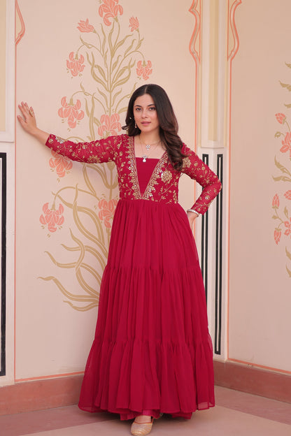 FESTIVAL SPECIAL SEQUINS AND ZARI EMBROIDERED GOWN (WDN52)