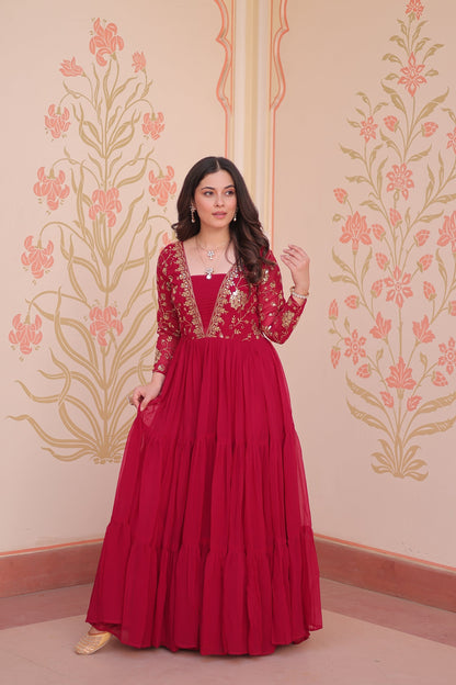 FESTIVAL SPECIAL SEQUINS AND ZARI EMBROIDERED GOWN (WDN52)
