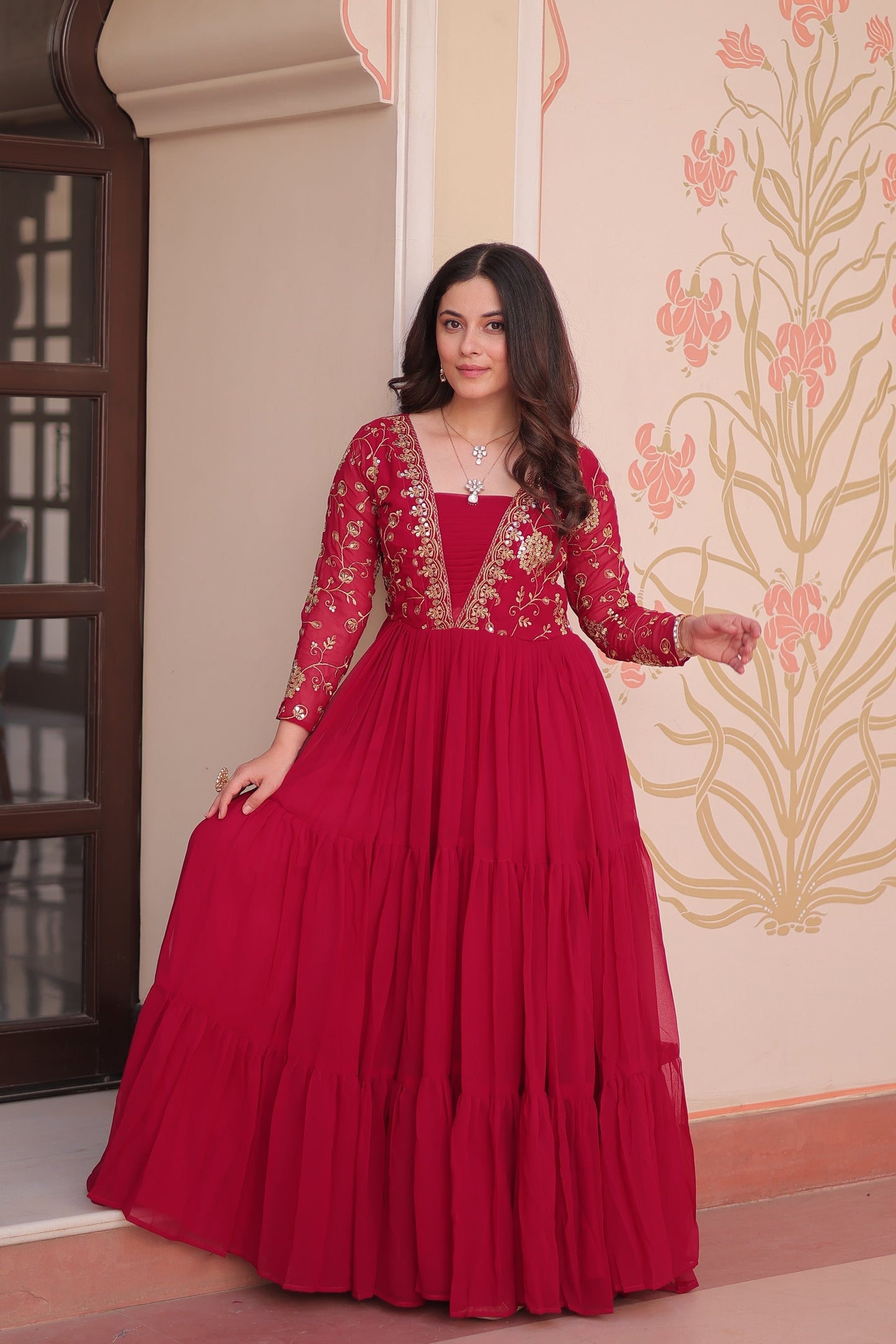 FESTIVAL SPECIAL SEQUINS AND ZARI EMBROIDERED GOWN (WDN52)