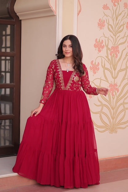 FESTIVAL SPECIAL SEQUINS AND ZARI EMBROIDERED GOWN (WDN52)