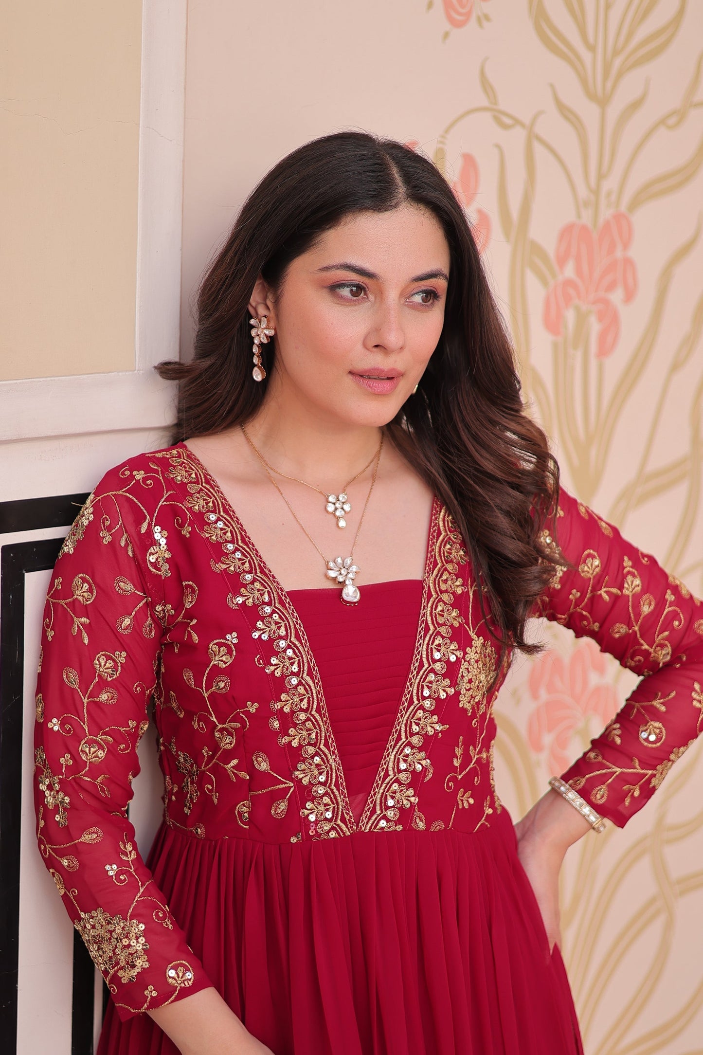 FESTIVAL SPECIAL SEQUINS AND ZARI EMBROIDERED GOWN (WDN52)