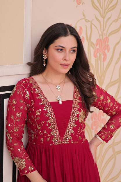 FESTIVAL SPECIAL SEQUINS AND ZARI EMBROIDERED GOWN (WDN52)