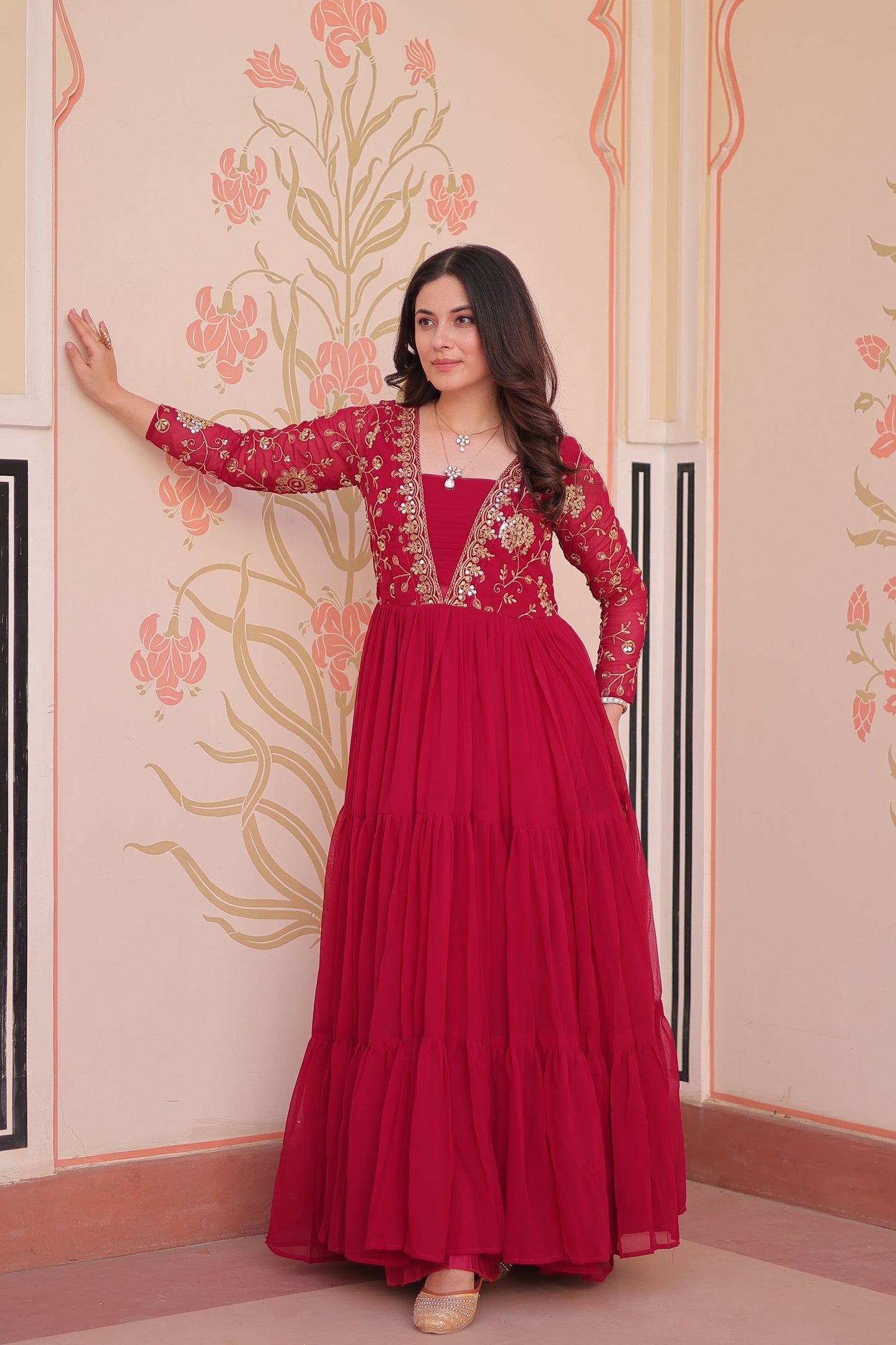 FESTIVAL SPECIAL SEQUINS AND ZARI EMBROIDERED GOWN (WDN52)