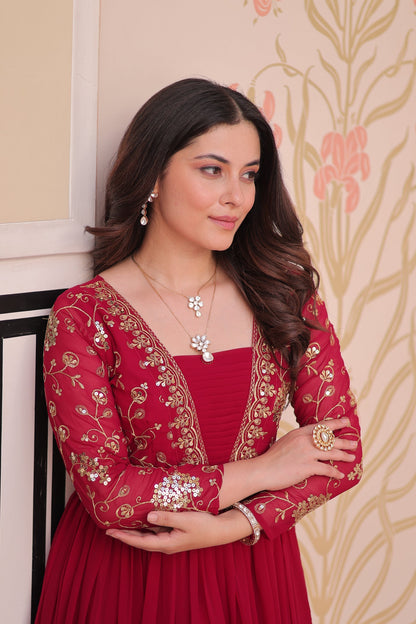 FESTIVAL SPECIAL SEQUINS AND ZARI EMBROIDERED GOWN (WDN52)