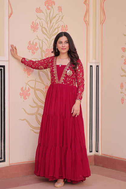 FESTIVAL SPECIAL SEQUINS AND ZARI EMBROIDERED GOWN (WDN52)