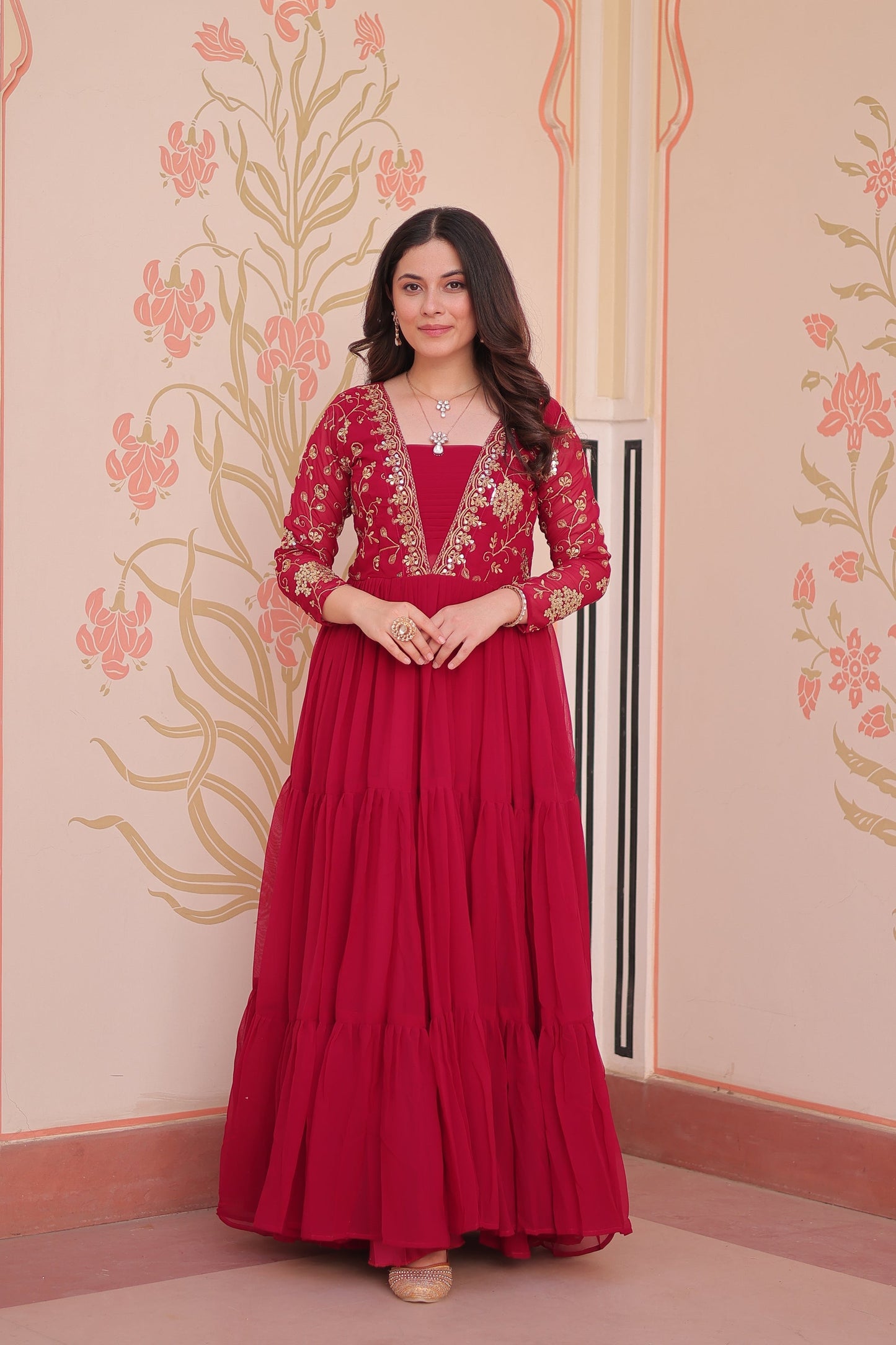 FESTIVAL SPECIAL SEQUINS AND ZARI EMBROIDERED GOWN (WDN52)