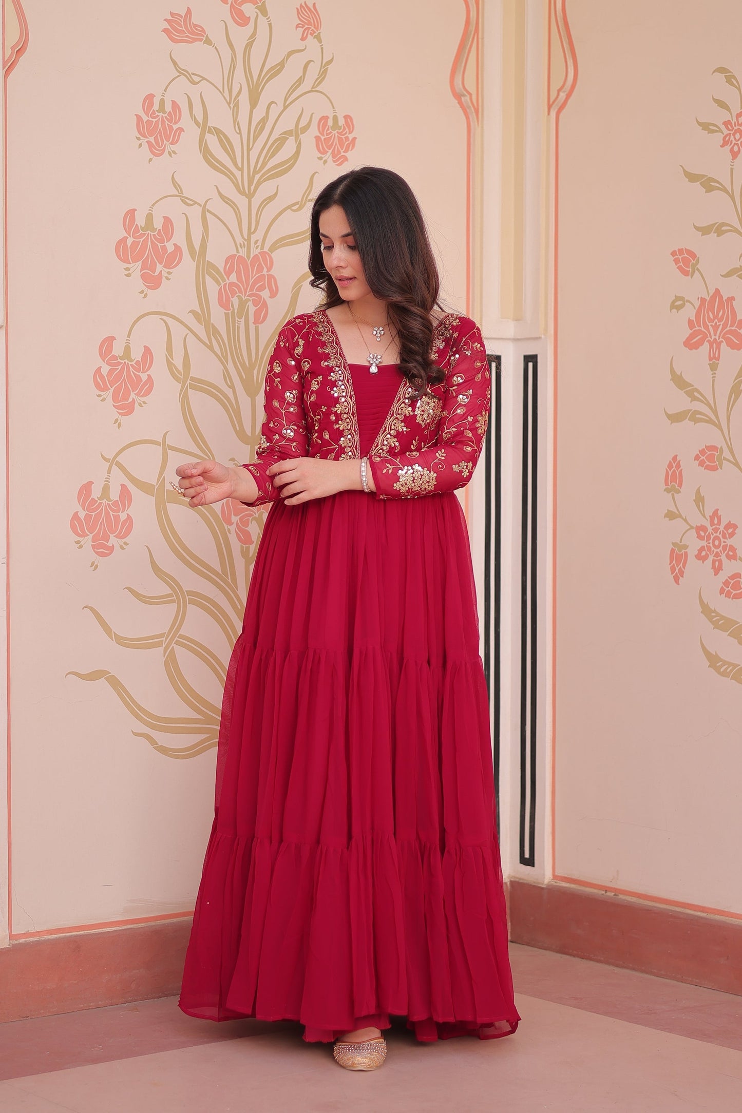 FESTIVAL SPECIAL SEQUINS AND ZARI EMBROIDERED GOWN (WDN52)